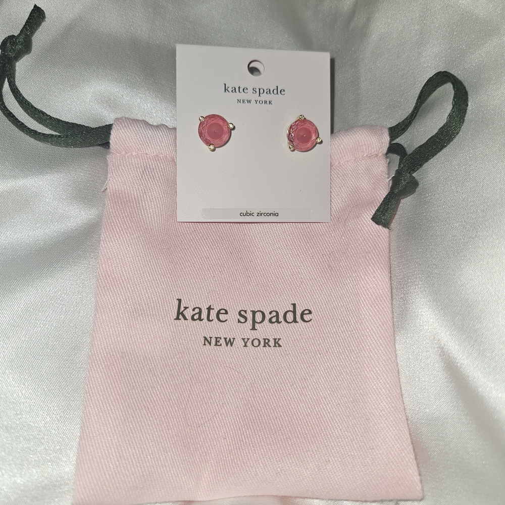 Kate Spade Pink Cubic Zirconia Earrings